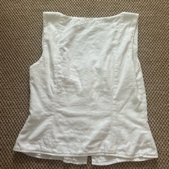 Princess Polly Zenda Linen Blend Top Off White - Picture 2 of 5